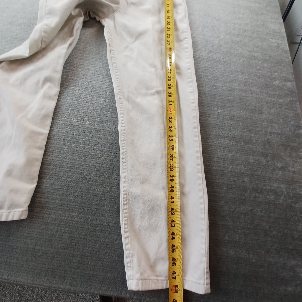 We the free Winter White Cream Ivory Denim Overalls Womens XS 28" Inseam - Picture 5 of 10